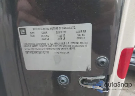 2008 Chevrolet Impala Ls from USA, damaged, VIN 2G1WB58NX89115717